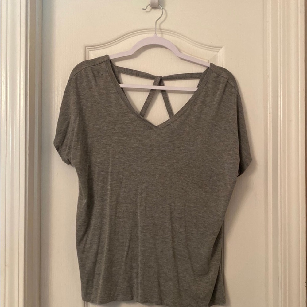 Gray athletic shirt